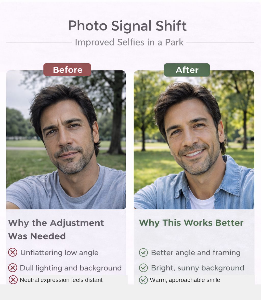 Photo Signal Shift — Improved selfies in a park